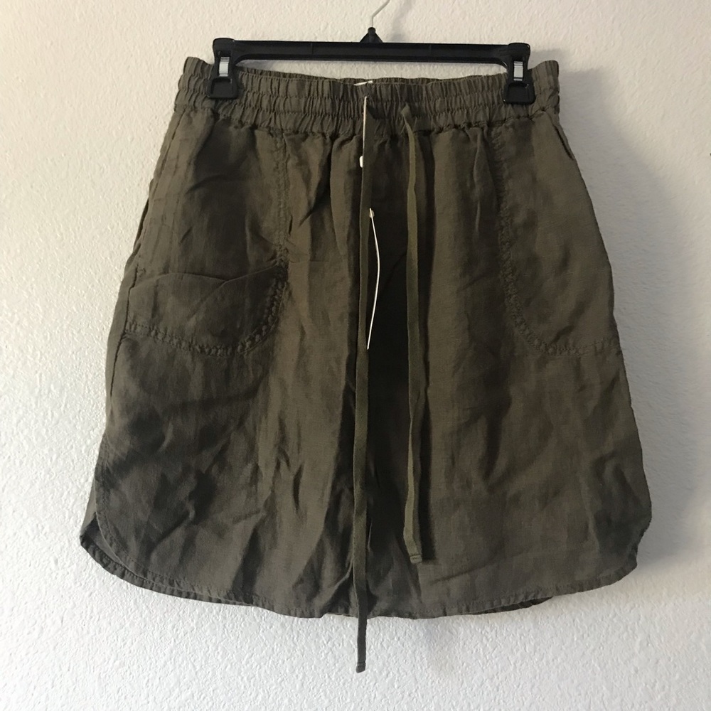 Caslon Womens XS military green skirt stretchy waist